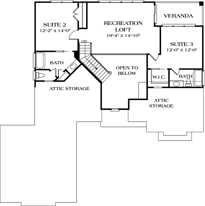Upper/Second Floor Plan: 106-240