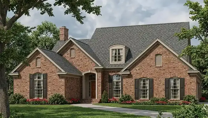 Traditional house plans 106-242 - front exterior, 2,551 sq ft, 3 bed, 3 bath house plans | Monster House Plans