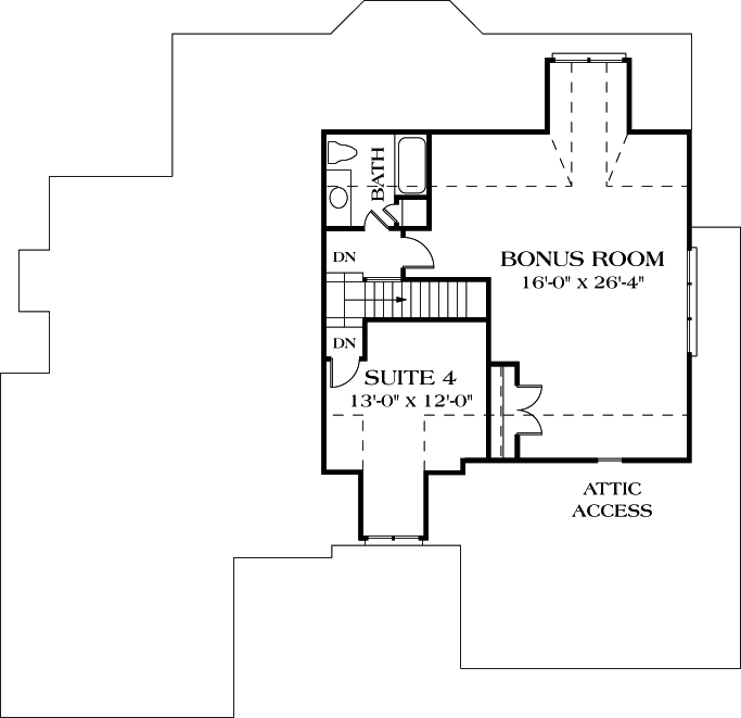 Upper/Second Floor Plan: 106-242