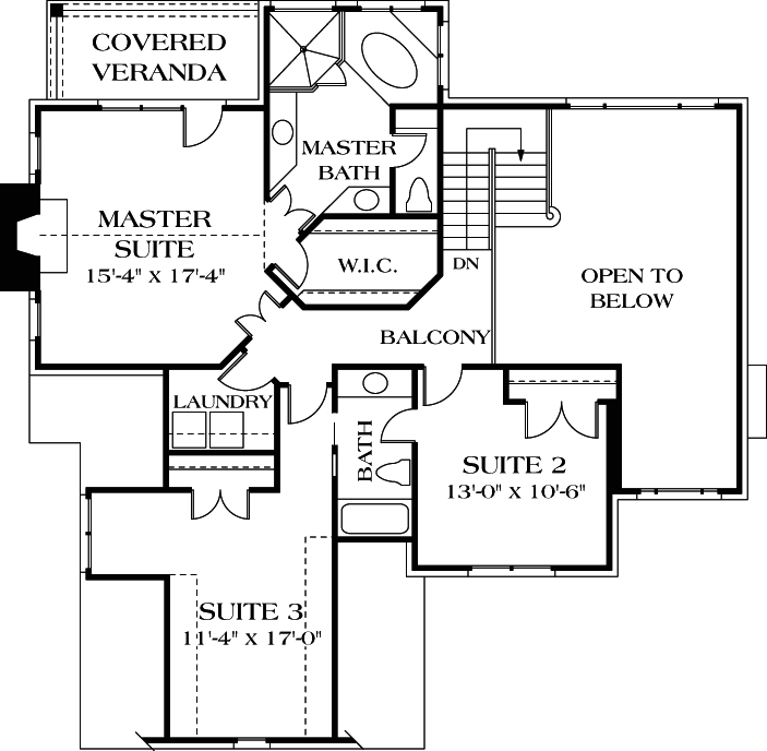 Upper/Second Floor Plan: 106-245