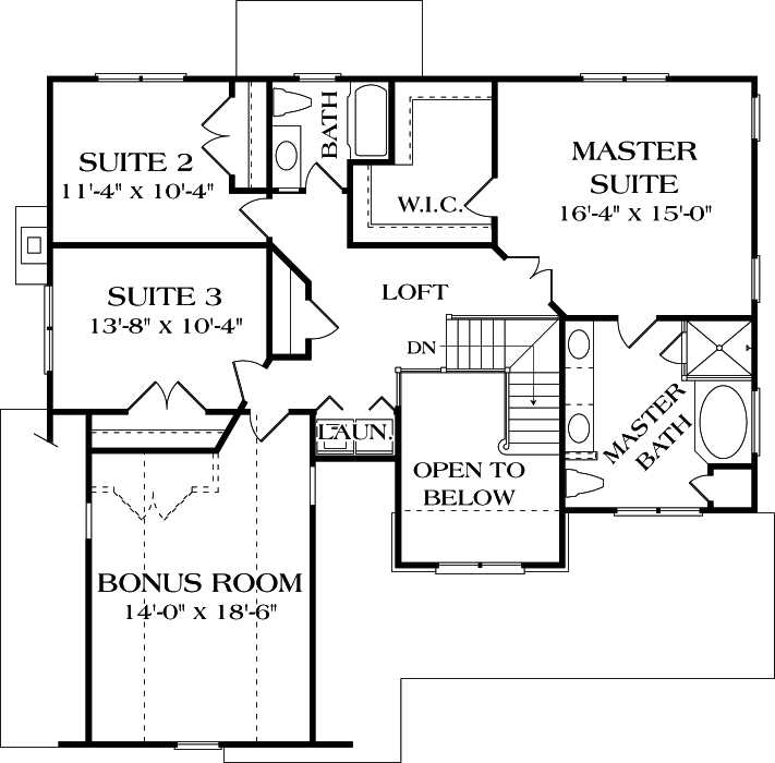 Upper/Second Floor Plan: 106-250