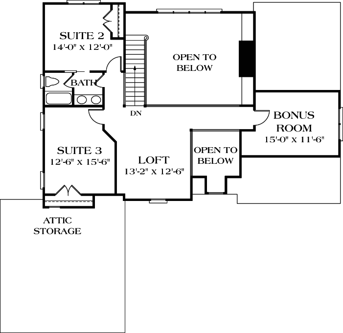 Upper/Second Floor Plan: 106-256