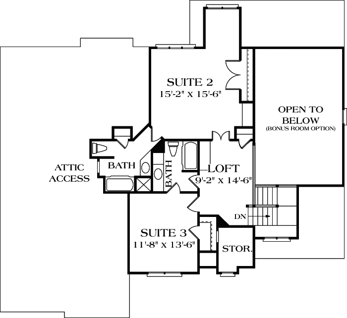 Upper/Second Floor Plan: 106-260
