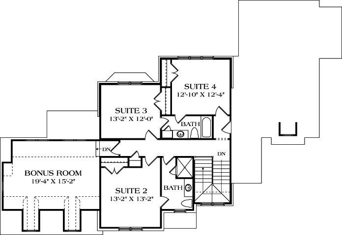Upper/Second Floor Plan: 106-261