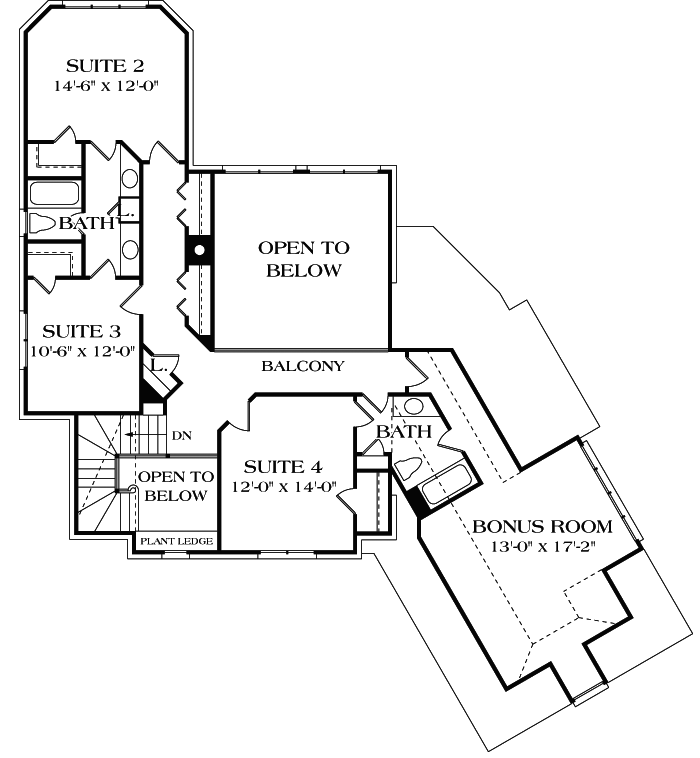 Upper/Second Floor Plan: 106-262