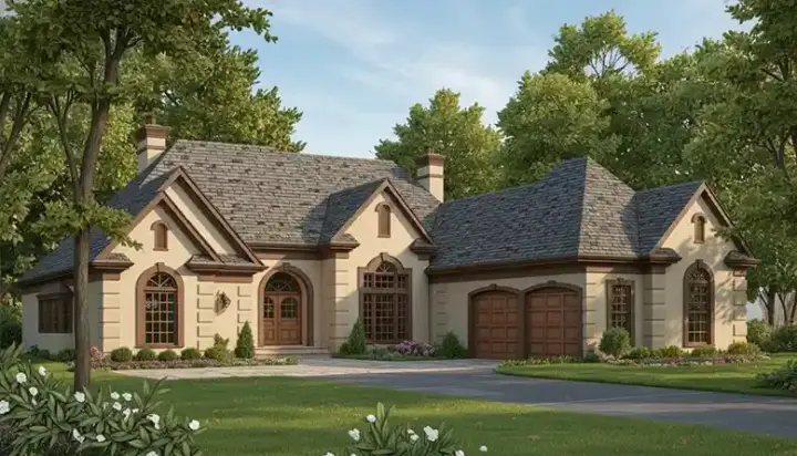 Traditional house plans 106-263 - front exterior, 2,677 sq ft, 3 bed, 3 bath house plans | Monster House Plans