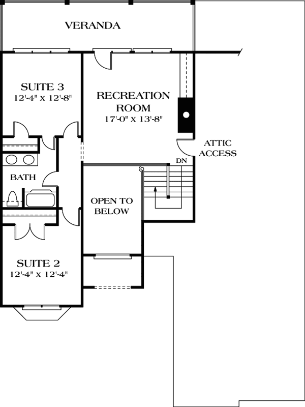 Upper/Second Floor Plan: 106-268