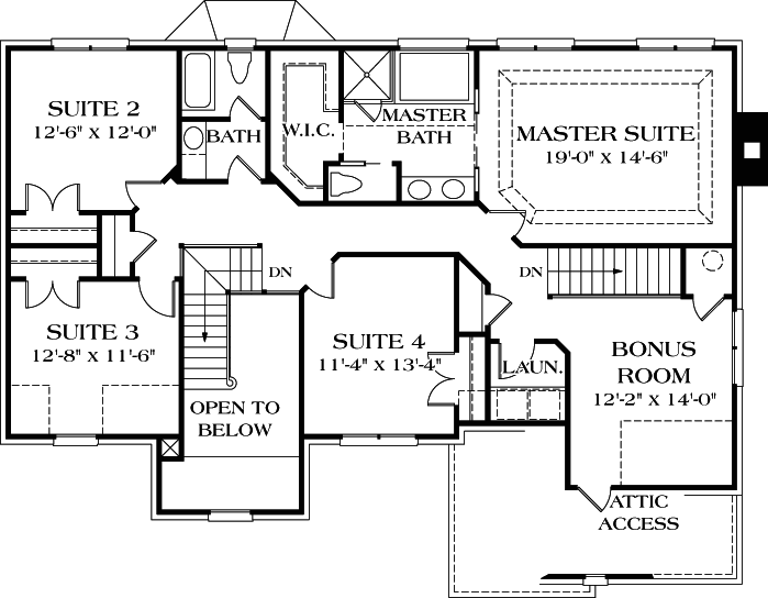 Upper/Second Floor Plan: 106-270