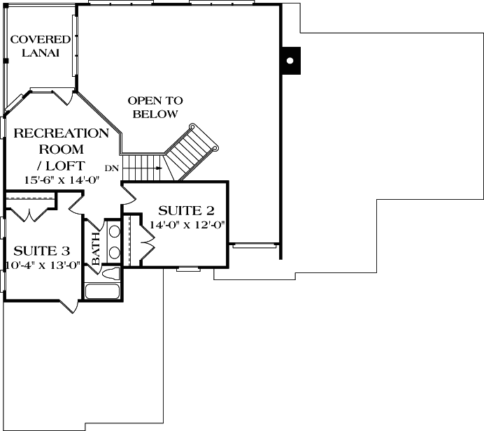 Upper/Second Floor Plan: 106-272