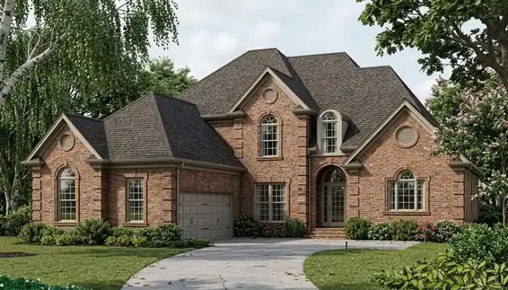 Traditional house plans 106-273 - front exterior, 2,754 sq ft, 3 bed, 2 bath house plans | Monster House Plans