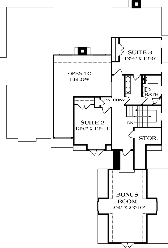 Upper/Second Floor Plan: 106-274