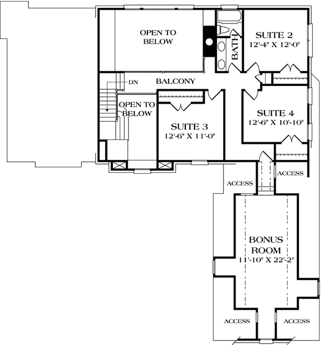 Upper/Second Floor Plan: 106-275