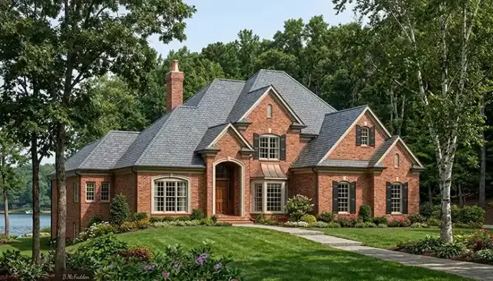 Traditional house plans 106-277 - front exterior, 3,806 sq ft, 5 bed, 4 bath house plans | Monster House Plans