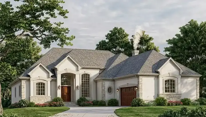 Traditional house plans 106-279 - front exterior, 2,765 sq ft, 3 bed, 2 bath house plans | Monster House Plans
