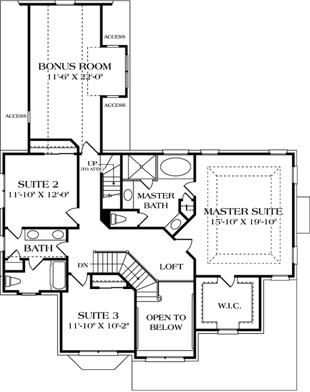 Upper/Second Floor Plan:106-281