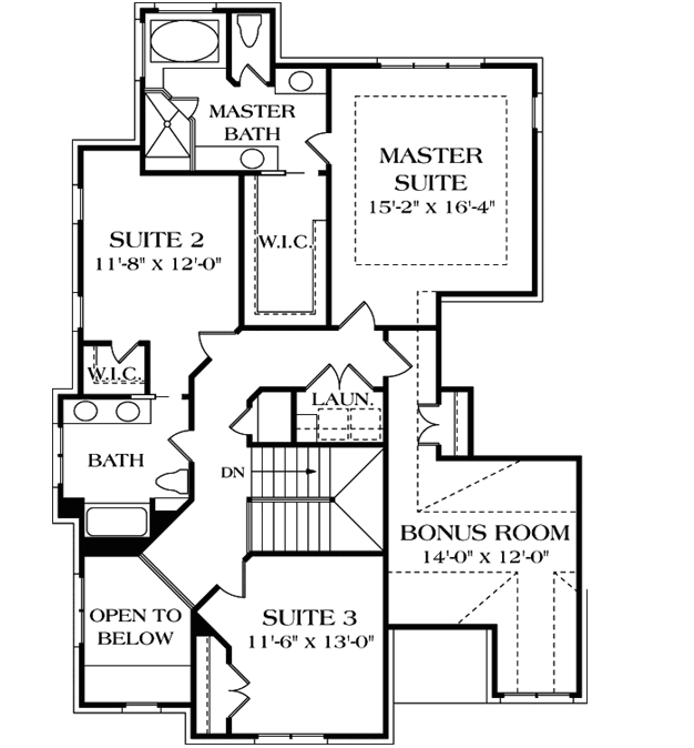 Upper/Second Floor Plan: 106-283