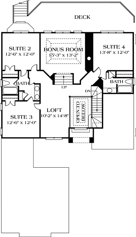 Upper/Second Floor Plan: 106-284