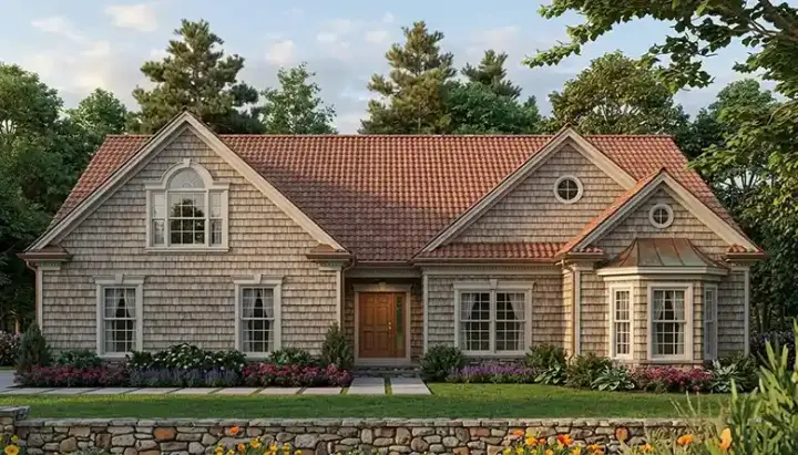 Cottage house plans 106-285 - front exterior, 2,795 sq ft, 4 bed, 3 bath house plans | Monster House Plans