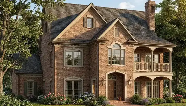 Southern Colonial house plans 106-286 - front exterior, 2,797 sq ft, 4 bed, 3 bath house plans | Monster House Plans