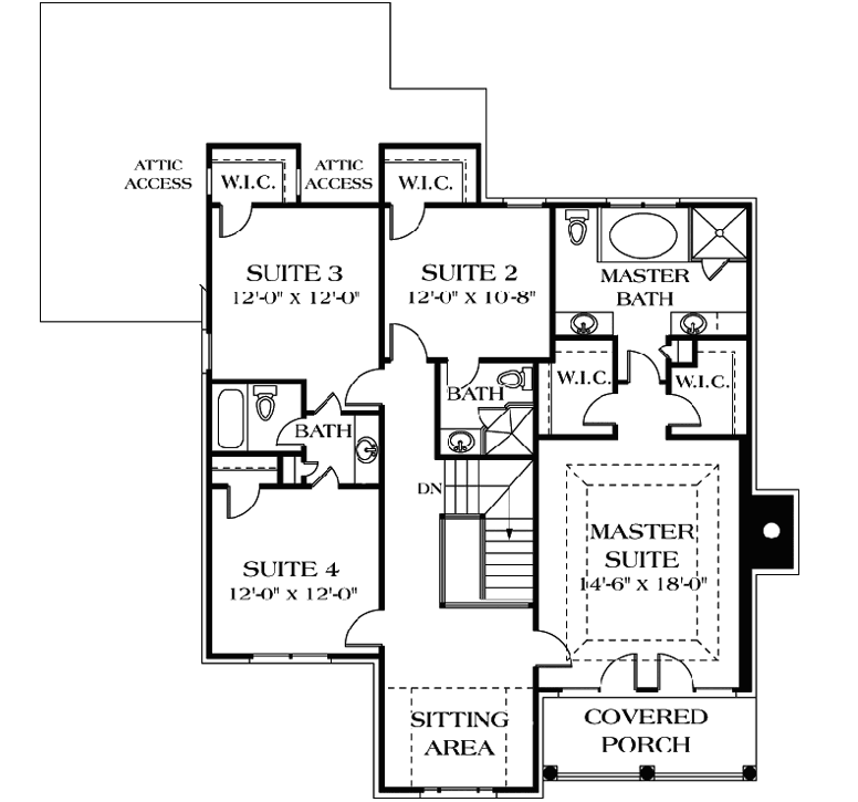 Upper/Second Floor Plan:106-286