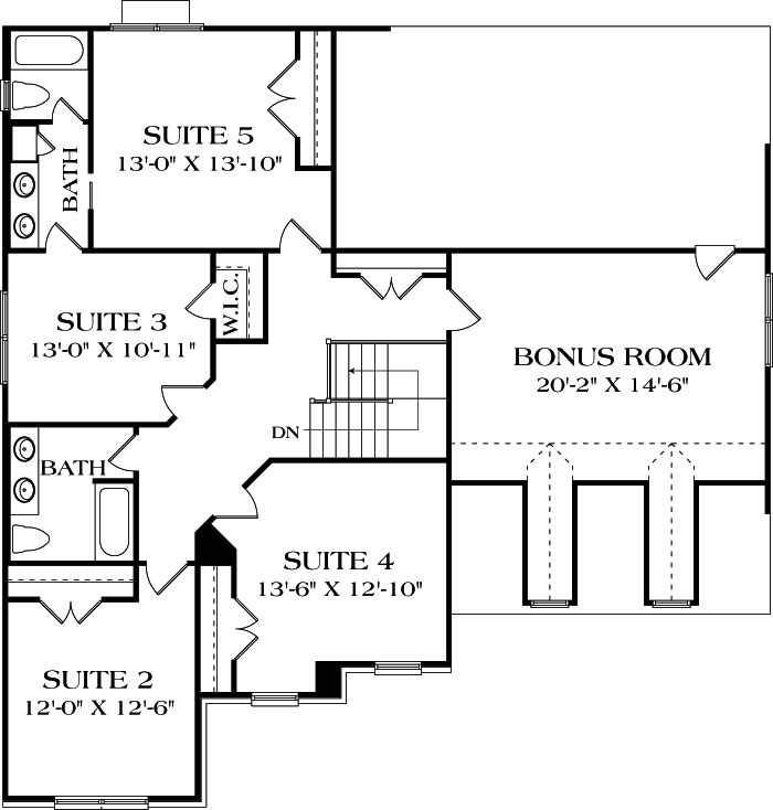 Upper/Second Floor Plan: 106-287