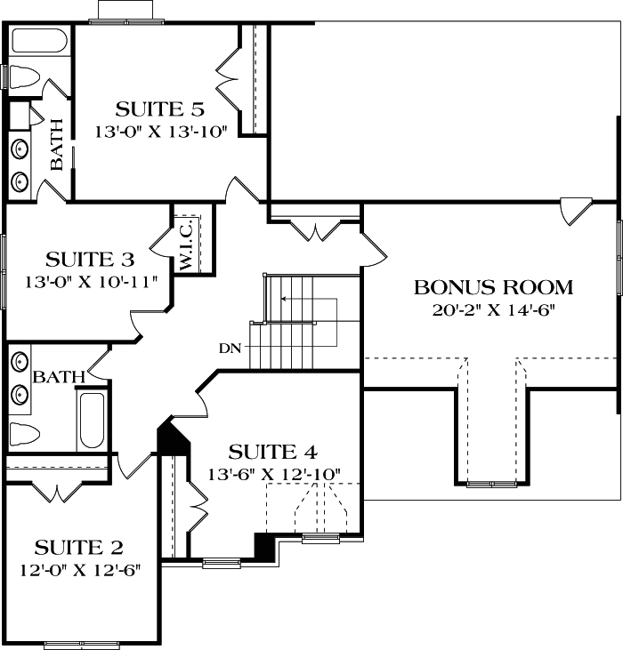 Upper/Second Floor Plan: 106-291