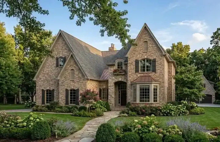 European house plans 106-294 - front exterior, 2,807 sq ft, 4 bed, 3 bath house plans | Monster House Plans