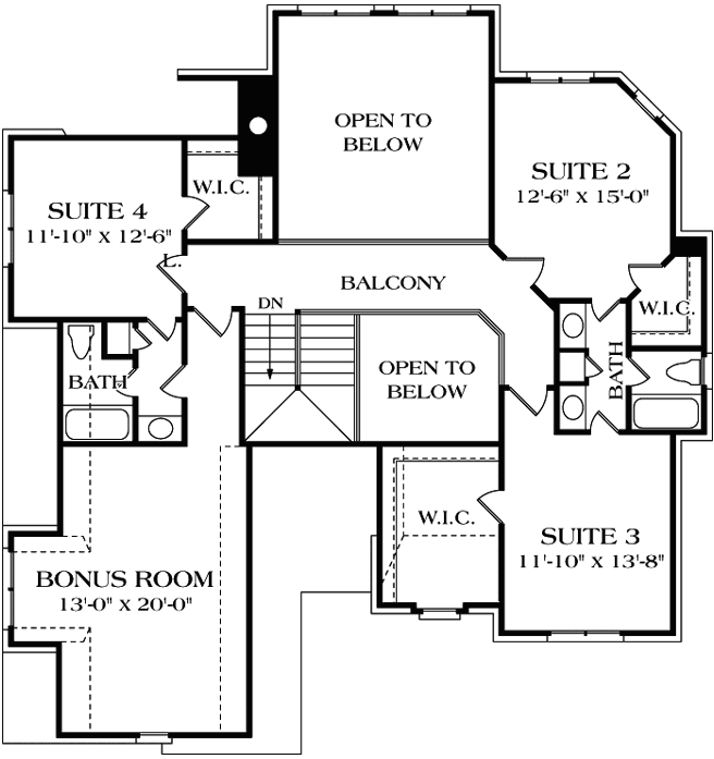 Upper/Second Floor Plan: 106-294