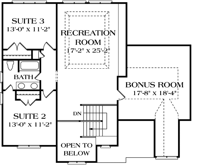 Upper/Second Floor Plan: 106-295
