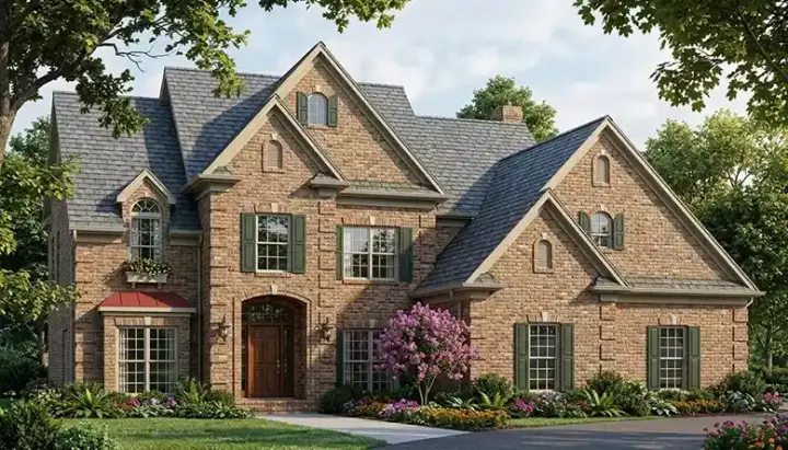Traditional house plans 106-296 - front exterior, 2,821 sq ft, 4 bed, 3 bath house plans | Monster House Plans
