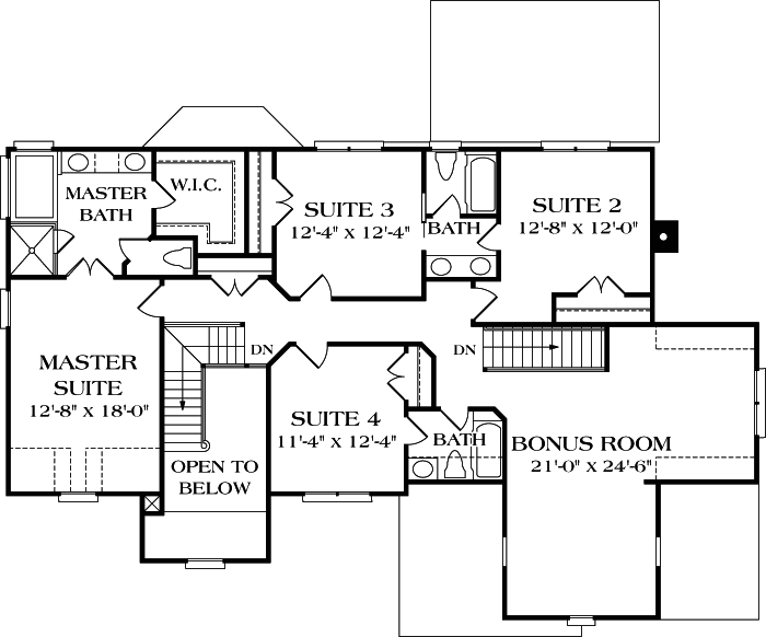 Upper/Second Floor Plan: 106-296