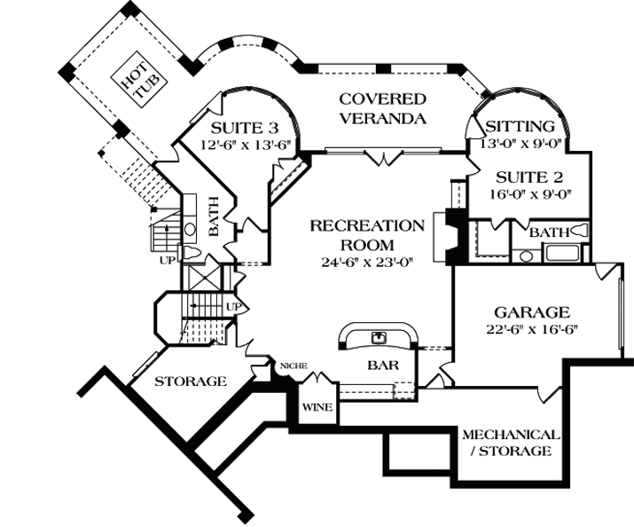 Lower Floor Plan: 106-297