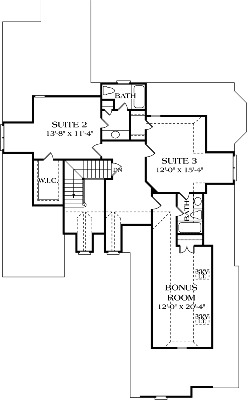 Upper/Second Floor Plan: 106-301