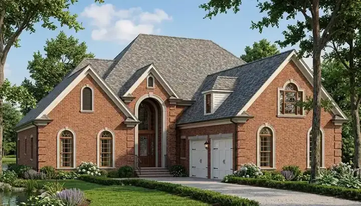 Traditional house plans 106-302 - front exterior, 2,856 sq ft, 3 bed, 2 bath house plans | Monster House Plans
