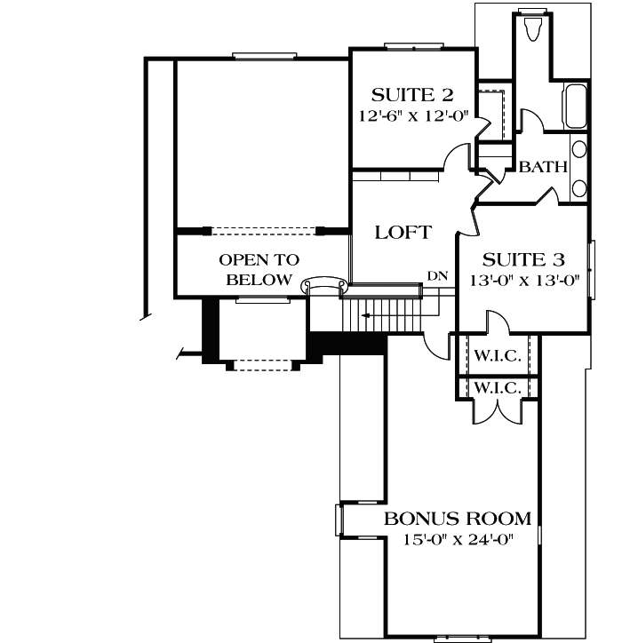 Upper/Second Floor Plan: 106-302