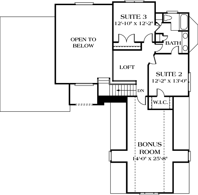 Upper/Second Floor Plan: 106-304