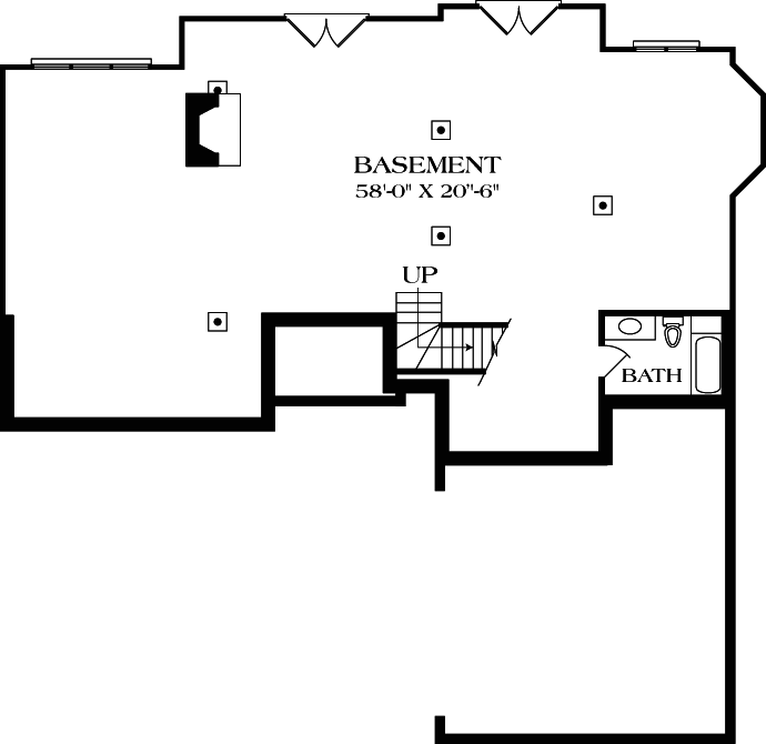 Lower Floor Plan: 106-305