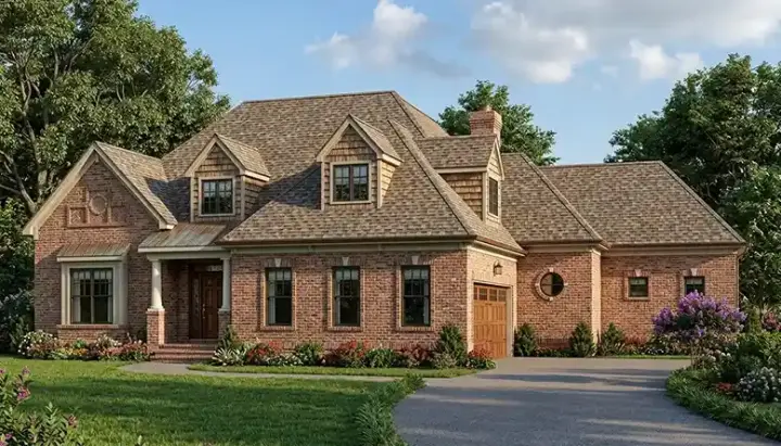 Cottage house plans 106-306 - front exterior, 2,886 sq ft, 4 bed, 3 bath house plans | Monster House Plans
