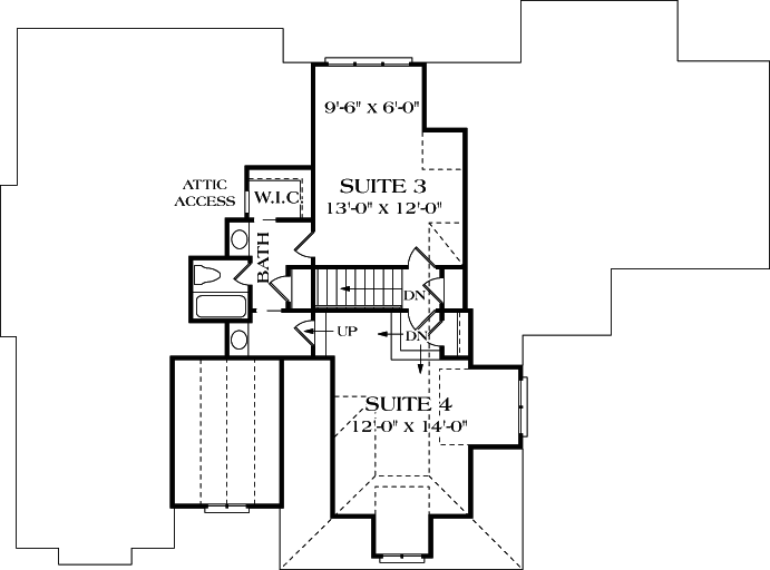 Upper/Second Floor Plan: 106-306