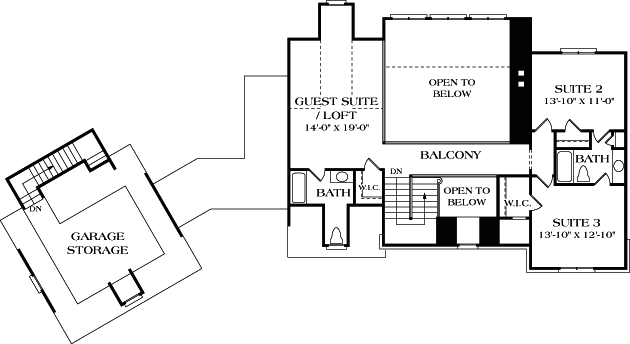Upper/Second Floor Plan: 106-308