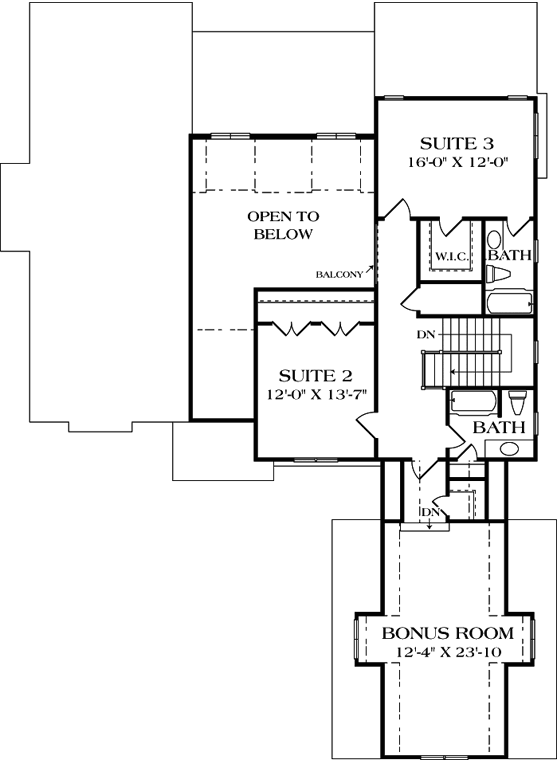 Upper/Second Floor Plan: 106-310