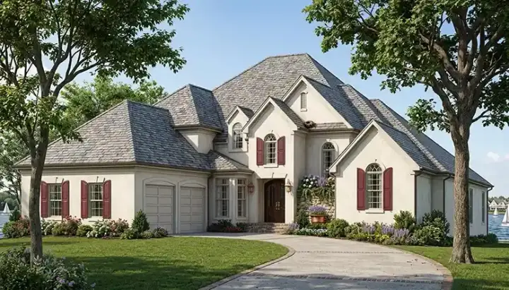 Traditional house plans 106-311 - front exterior, 4,009 sq ft, 4 bed, 3 bath house plans | Monster House Plans
