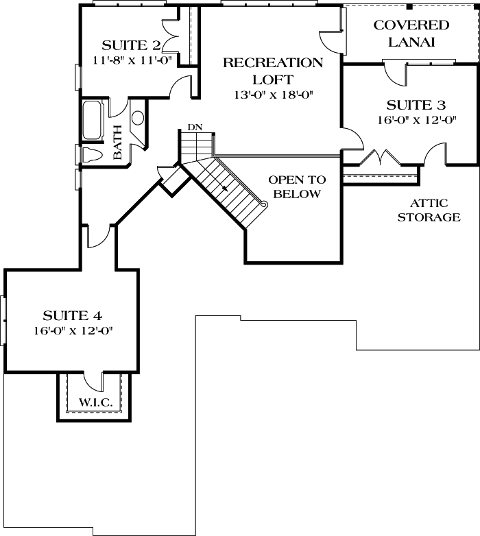 Upper/Second Floor Plan: 106-312