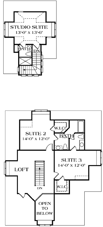 Upper/Second Floor Plan: 106-315