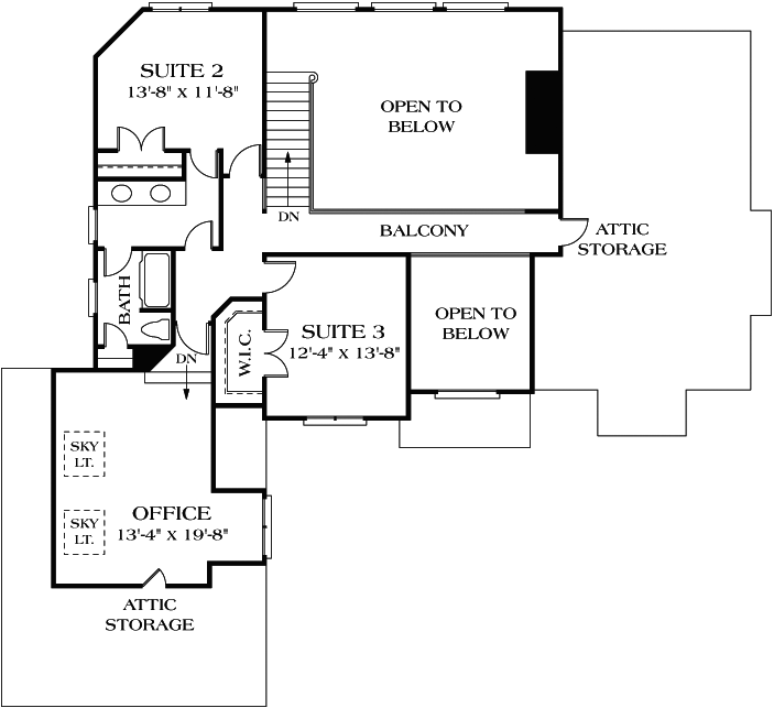 Upper/Second Floor Plan: 106-316