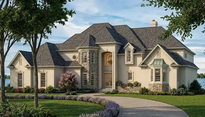 Traditional house plans 106-318 - front exterior, 2,956 sq ft, 4 bed, 3 bath house plans | Monster House Plans