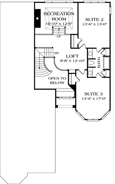Upper/Second Floor Plan: 106-320