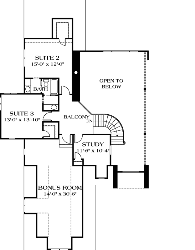 Upper/Second Floor Plan: 106-322