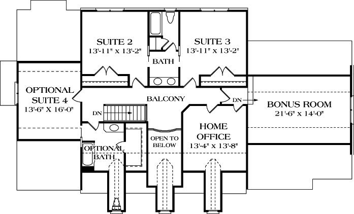 Upper/Second Floor Plan: 106-324