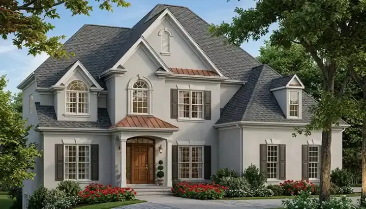 Traditional house plans 106-325 - front exterior, 3,678 sq ft, 4 bed, 3 bath house plans | Monster House Plans